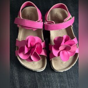 Charming Pink Flower Kids Sandals